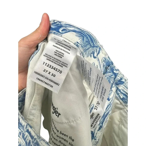 Wrangler High Rise Wanderer Nautical Print Flare Jeans NWT size 27 - Picture 9 of 9